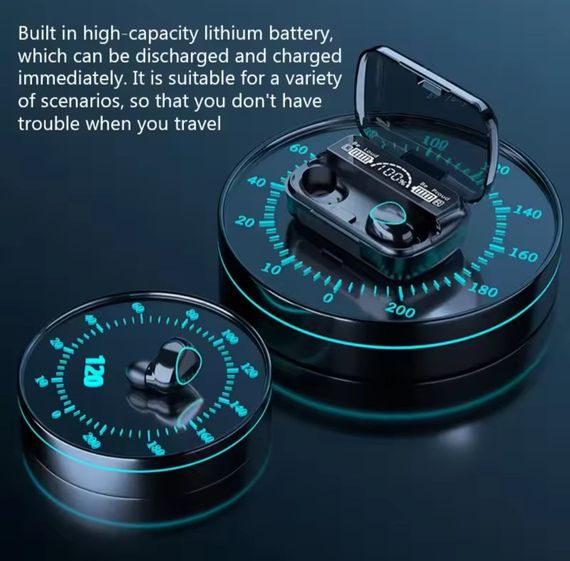 Беспроводные наушники M10 TWS bluetooth 5.1 black OPM с павербанком | Зображення 7