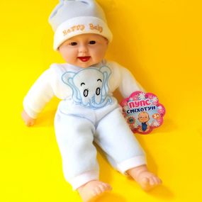 Пупс-хохотун с музыкой | Пупс-реготун Limo Toy Baby Детский пупс Игрушка пупсик Кукла пупс
