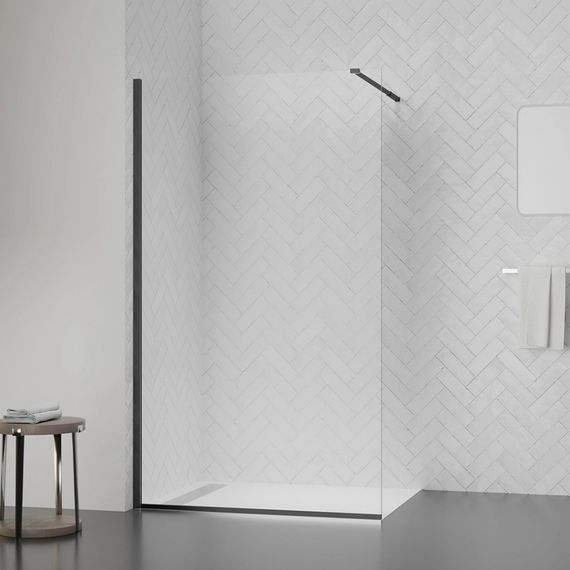 Душова перегородка Qtap Walk-In Standard BLM201.C8 100х200 см, скло Clear 8 мм, покриття CalcLess | Зображення 4