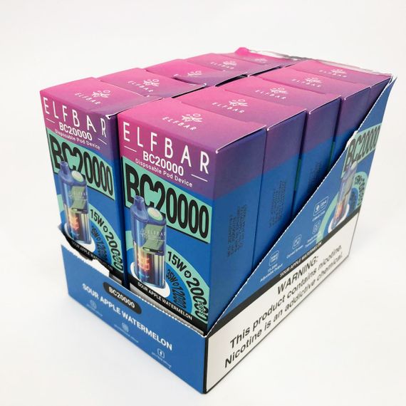 Elf Bar BC20000 смак Кисле Яблуко Кавун (Sour Apple Watermelon) | Зображення 4
