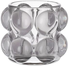 Свічник скляний Ancient Glass "Bubbles" Ø6.5х7см, сіре скло