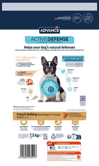 Сухий корм для собак породи французький бульдог Advance French Bulldog, 7.5 кг | Зображення 1