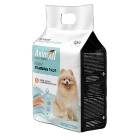 Одноразові пелюшки для собак AnimAll Puppy Training Pads, 60 х 60 см, 100 шт