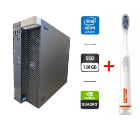 Робоча станція Dell Precision T3600 Tower / Intel Xeon E5-2630L (6 (12) ядер по 2.0 - 2.5 GHz) / 16 GB DDR3 / 128 GB SSD / nVidia Quadro K620, 2 GB GDDR3, 128-bit / DVD-ROM б/в + Подарунок Розумна інтерактивна зубна щітка Colgate Connect M1 / Bluetooth