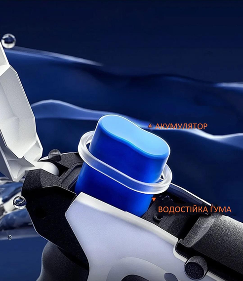 Водний бластер із насосом Zomer дитячий електричний водяний пістолет на акумуляторі + USB Білий | Зображення 5