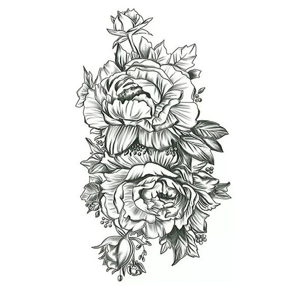 Тату tattoo тимчасове тату наклейка на тіло одноразове літо троянди | Зображення 3