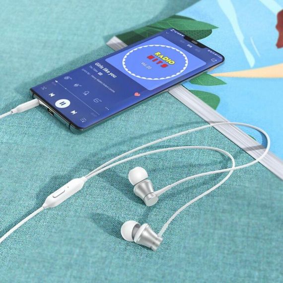Навушники BOROFONE BM73 Platinum universal earphones with microphone Silver | Зображення 2