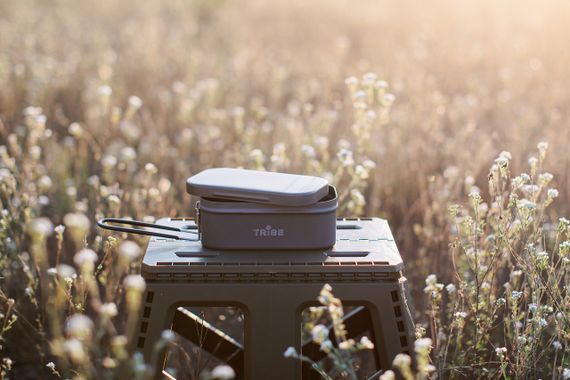 Контейнер для їжі туристичний Tribe Lunch Box Alu 0,5л, ланч-бокс алюмінієвий трайб, контейнер для їжі в похід та риболовлю | Зображення 4