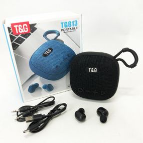 Колонка-Bluetooth із навушниками TG813. Колір: чорний