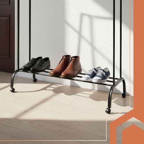 Вешалка двойная для одежды на колесах Ruhhy 27084 | Зображення 8