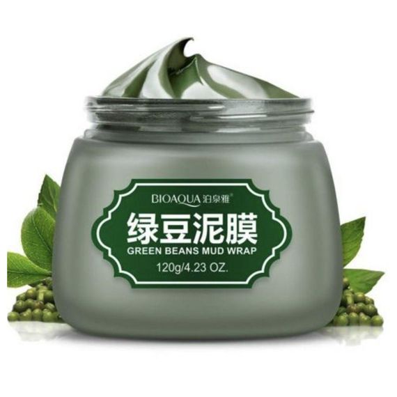 Очищающая грязевая маска с бобами Bioaqua Green beans Mud Wrap, 120 мл