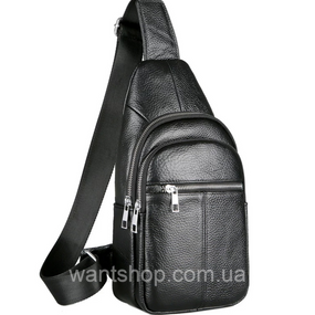 Мужской кожаный слинг-рюкзак на плечо TIDING BAG TM-24934