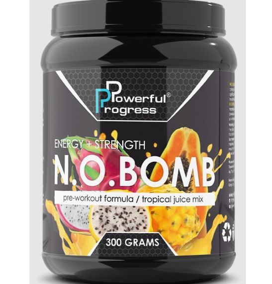 Комплекс до тренування Powerful Progress N.O.BOMB 300 g /30 servings/ Tropical mix