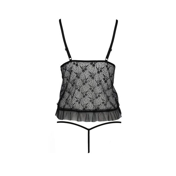 Боді монокіні з відкритими грудьми Passion JUSTINA BODY L/XL, black | Зображення 3