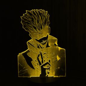 Акриловый светильник-ночник Сатору Годзе (Satoru Gojo) желтый tty-n000595