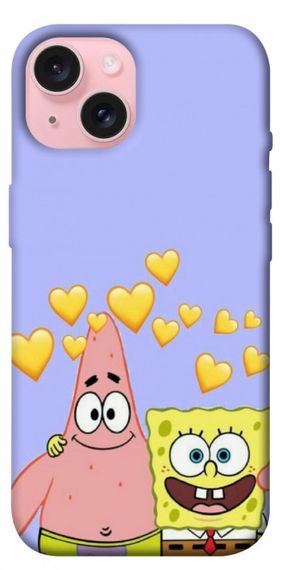 Чохол з картинкою Боб і Патрік для Apple iPhone 15 (6.1")