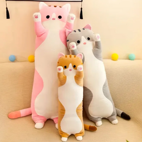 М'яка іграшка подушка кот батон антистрес 70 см, дитяча м'яка іграшка, подушка обіймашка знижка