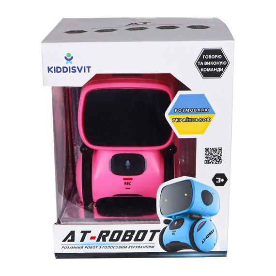 Детская игрушка "Интерактивный робот" AT001-04-UKR розовый, с голосовым управлением | Зображення 2