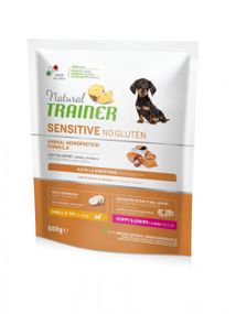 Корм Natural Trainer Dog Sensitive Puppy&Junior Mini With Salmon сухий монопротеїновий з лососем для цуценят дрібних порід 0.8 кг