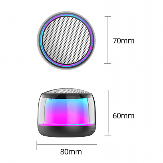 Бездротовий Bluetooth-динамік SV з підсвічуванням 80*80*62mm (sv2282) | Зображення 8
