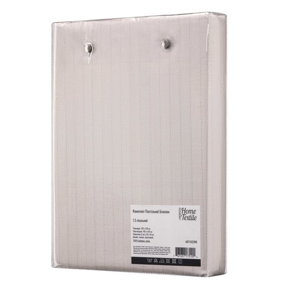 Постільна білизна Ardesto Gloria сатин смужки, коричневий полуториний євро 160х220 (ART1622RB) | Зображення 3