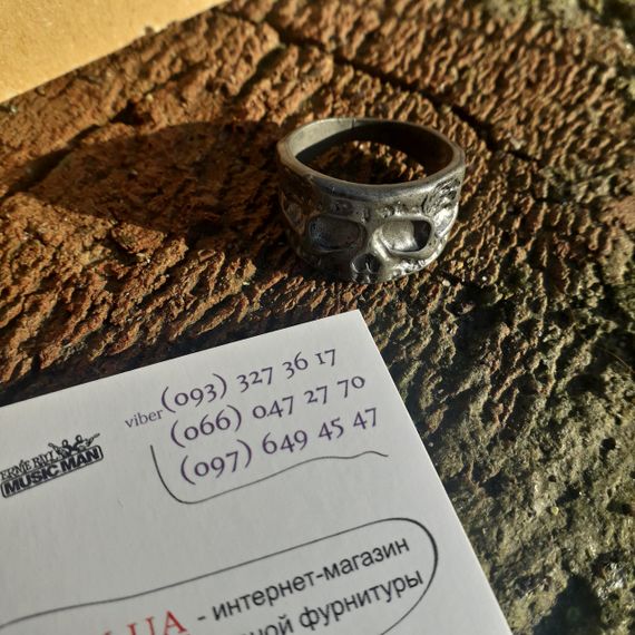 Чоловіче кільце біжутерія череп вінтаж розмір 19-21 мм | Зображення 3