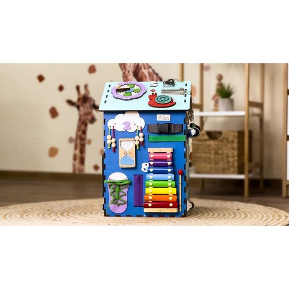 Развивающая игрушка Бизикуб "Дом" TG200222 голубой, 55х30х30 см | Зображення 6