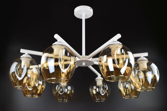 Люстра стельова на 8 лампочок 26484 Білий 50х80х80 см.