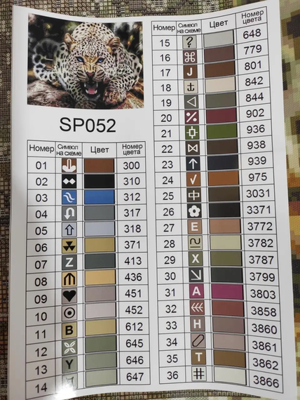 Алмазна мозаїка Погляд леопарда 40х50 см ColorArt  SP052 | Зображення 3