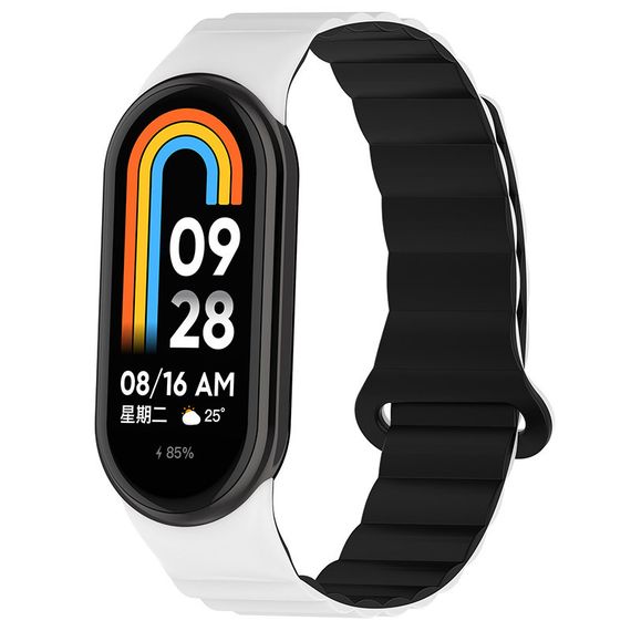 Ремешок Dual-color Magnetic для Xiaomi Mi Band 9/8 White / Black