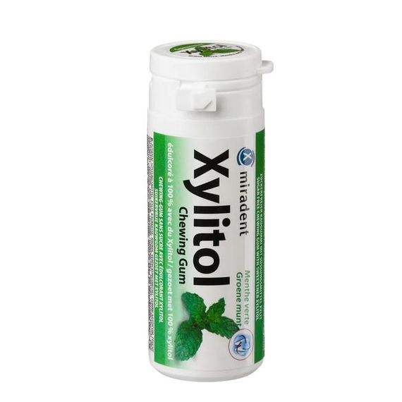 Жувальна гумка з ксилітолом Miradent Xylitol Chewing Gum Spearmint, солодка м'ята (30 шт)