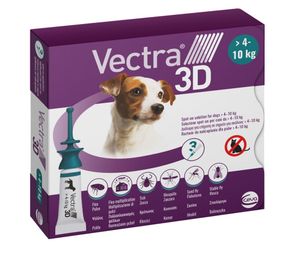 Капли от блох и клещей Ceva Vectra 3D для собак весом от 4 до 10 кг