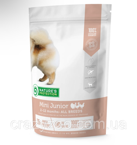 Сухой корм для щенков малых пород Nature's Protection Mini Junior Small Breeds с птицей 500 г