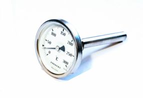 Термометр D 63 мм/300°С биметаллический трубчатый с гильзой погружной L-110мм 1/2" PAKKENS Турция