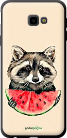 Чохол на Samsung Galaxy J4 Plus 2018 Єнотик з кавуном "4605b-1594-2448"