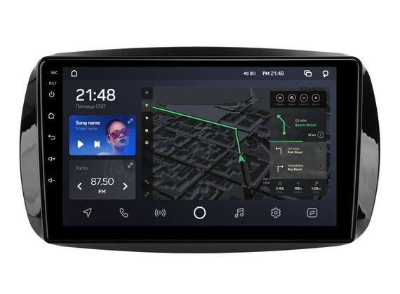 Штатна магнітола AMS T910 6+128 Gb Mercedes Benz Smart Fortwo 3 C453 A453 W453 2014-2020