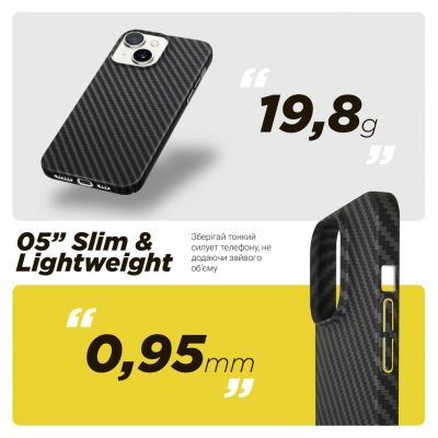 Чехол для мобильного телефона Armorstandart LikeCarbon MagCase Apple iPhone 15 Plus Black (ARM69292) | Зображення 3