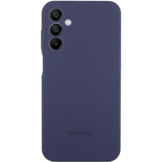 Чехол Silicone Cover Lakshmi Full Camera (AAA) with Logo для Samsung Galaxy A17 4G/5G Темно-синий / Midnight blue