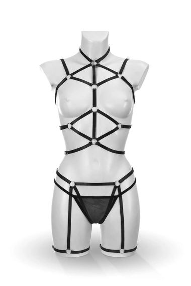 Комплект Bijoux Pour Toi - Sidonie, портупея, гартери та трусики Sex Aura | Зображення 3