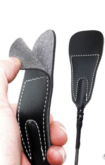 Стек із натуральної шкіри Spanker чорний Sex Aura | Зображення 1