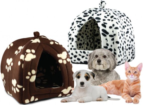 Мягкий домик для собак и кошек Pet Hut ∙ Домашняя будка – лежанка для животных ∙ Домик питомца 40х35х35 см | Зображення 4