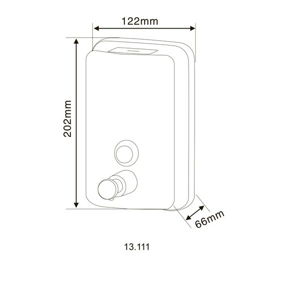 Диспенсер для рідкого мила HOTEC 13.111 Stainless Steel | Зображення 1