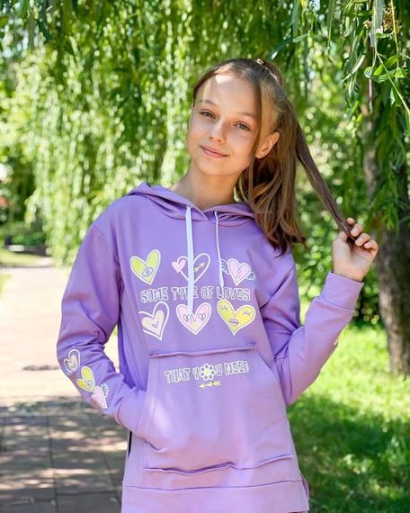 Худі для дівчинки Носи своє 158 Фіолетовий (p-4743-101337) | Зображення 4