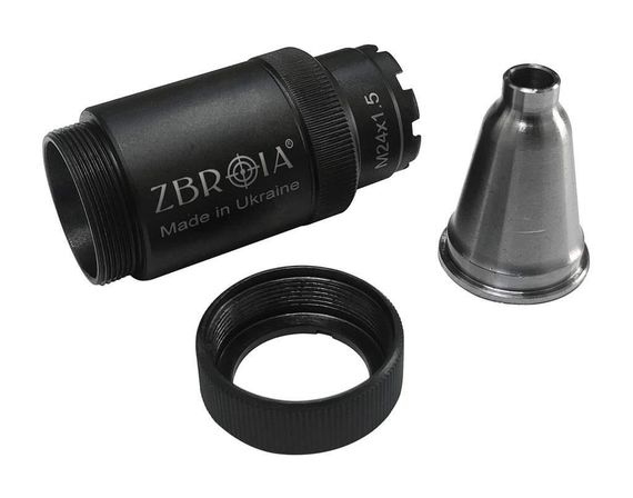 Пламегаситель ZBROIA для AK кал. 5.45 Резьба М24x1.5R Пламегаситель 5.45 Пламегаситель АК | Зображення 5
