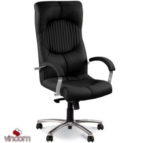 Кресло Новый Стиль GERMES steel chrome (Кожа Люкс LE)