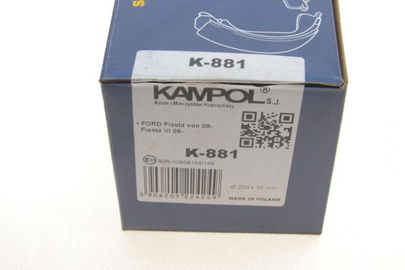 Колодки тормозные задние Ford Fiesta 08- барабанные  200x32  K-881 | Зображення 5
