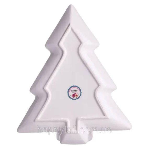 Сервировочное новогоднее блюдо для закусок Christmas 29×24×2 (см) фарфор HP-SDHK-17 | Зображення 3