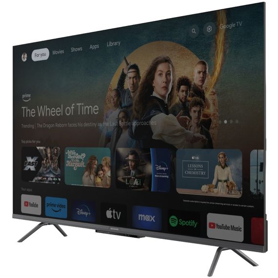 TV 55 AIWA 55GO70804UHD 4K UHD/DLED/T2/ Google TV/2 x 10W/Dolby Digital/HDMI/Wi-Fi/VESA 200x200/Blac | Зображення 1