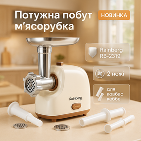 Бытовая электромясорубка для мяса с насадками, Мясорубка электрическая металл, Мясорубки для кафе UT-28