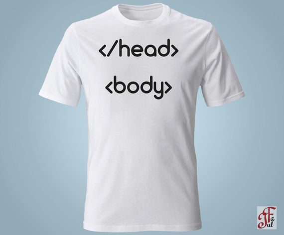 Футболка з принтом Код head/body XL